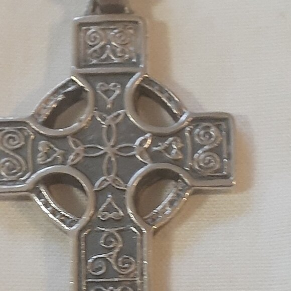 Vintage 925 Silver Celtic Cross Pendant - Picture 4 of 6